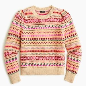 JCrew Colorful Fair Isle Sweater